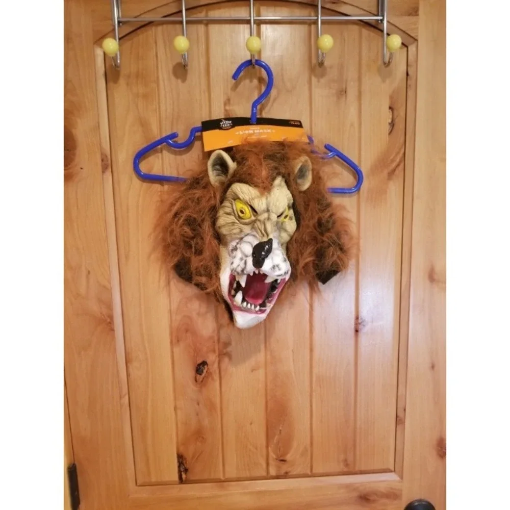 Adult Brown Lion Head Mask Scary